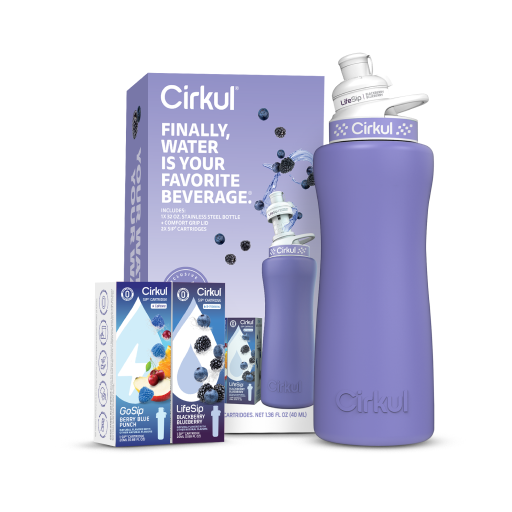 32oz. Matte Periwinkle Stainless Steel Bottle Starter Kit C7