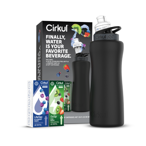 32oz. Matte Black Stainless Steel Bottle Starter Kit Q1